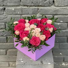 Цветочная композиция из Розы в коробке #REPLACE_PRED# Званном