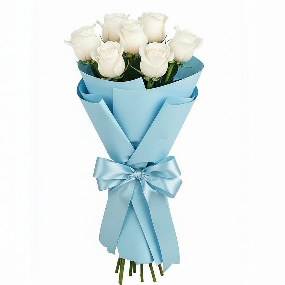 Букет 7 белых роз Проуд в Званном