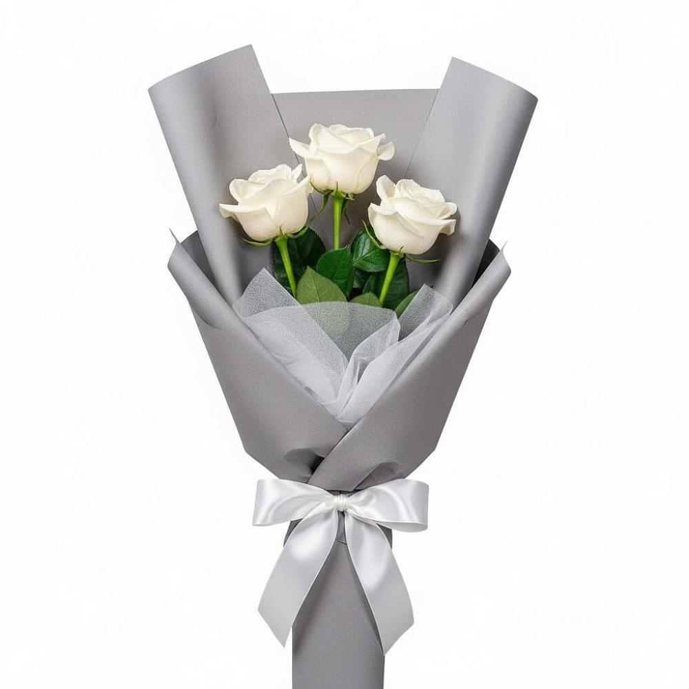 Букет 3 белые розы в Званном