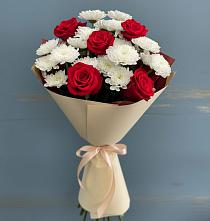 Букет цветов из:  Розы и Хризантемы в Званном
