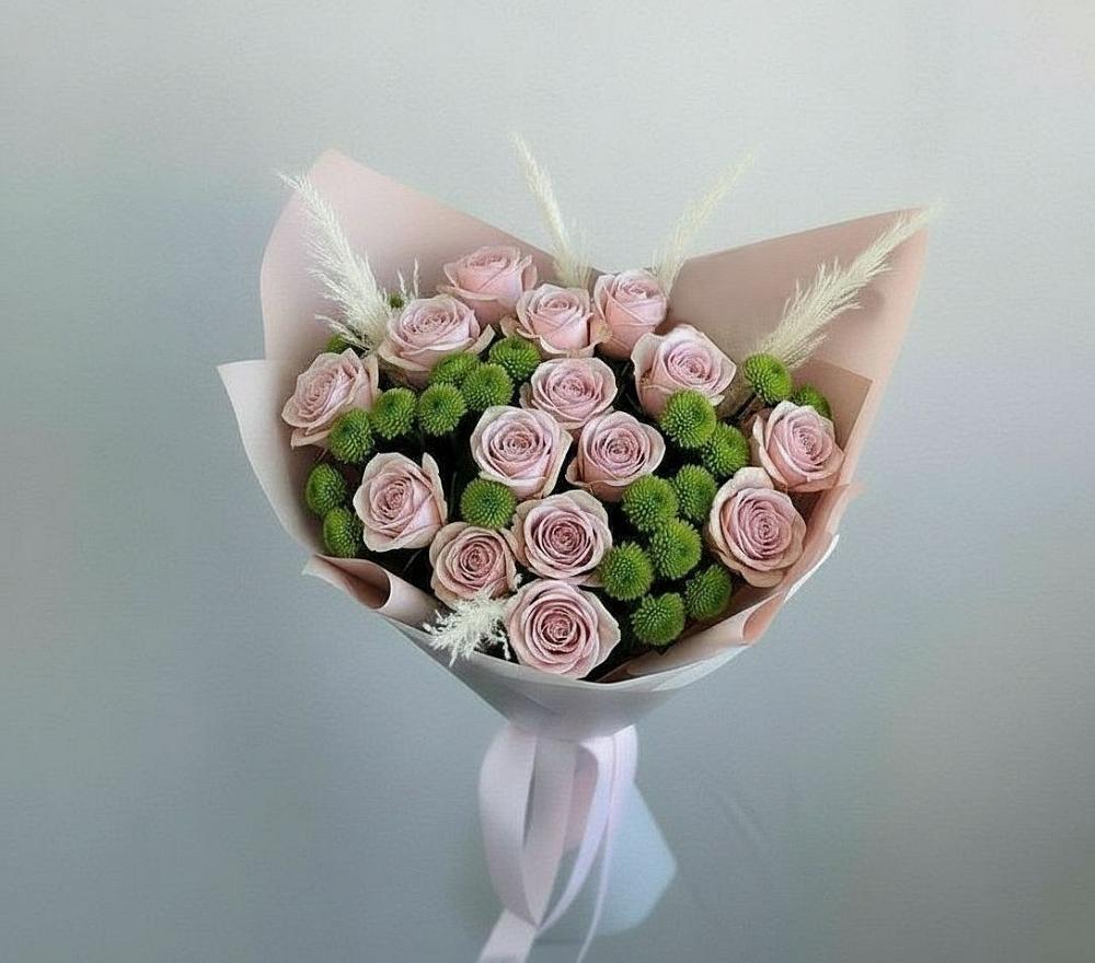 Букет цветов из: Розы и Хризантемы в Званном