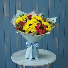 Букет цветов из:  Альстромерии и Хризантемы #REPLACE_PRED# Званном