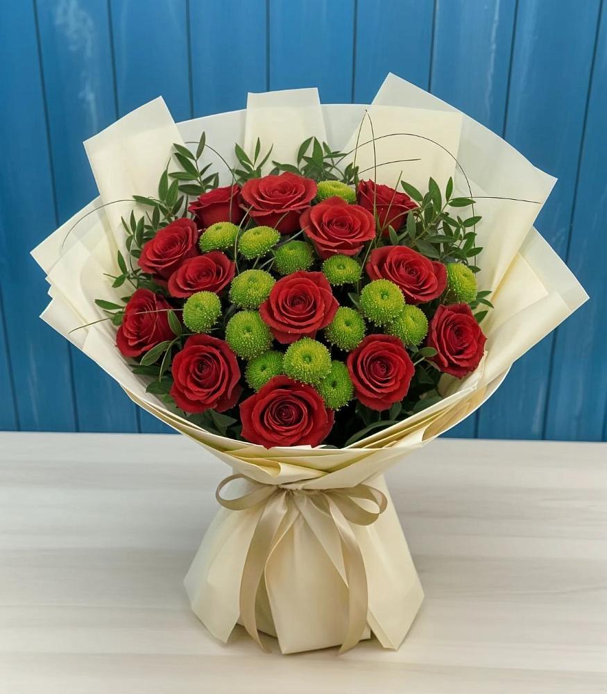 Букет цветов из: Розы и Хризантемы в Званном